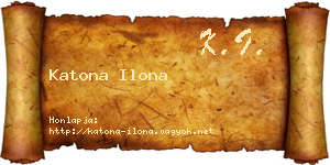 Katona Ilona névjegykártya